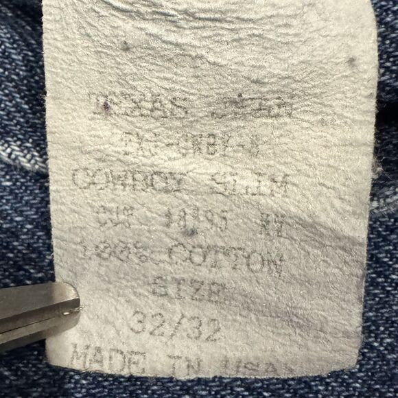 Texas Jeans USA Men’s 32X32 Straight Leg Denim Blue Made In USA Western Ranch - Picture 3 of 9